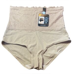 Shapermint Tummy Control High Rise Underwear Nude 3X NWT Lace Smooth